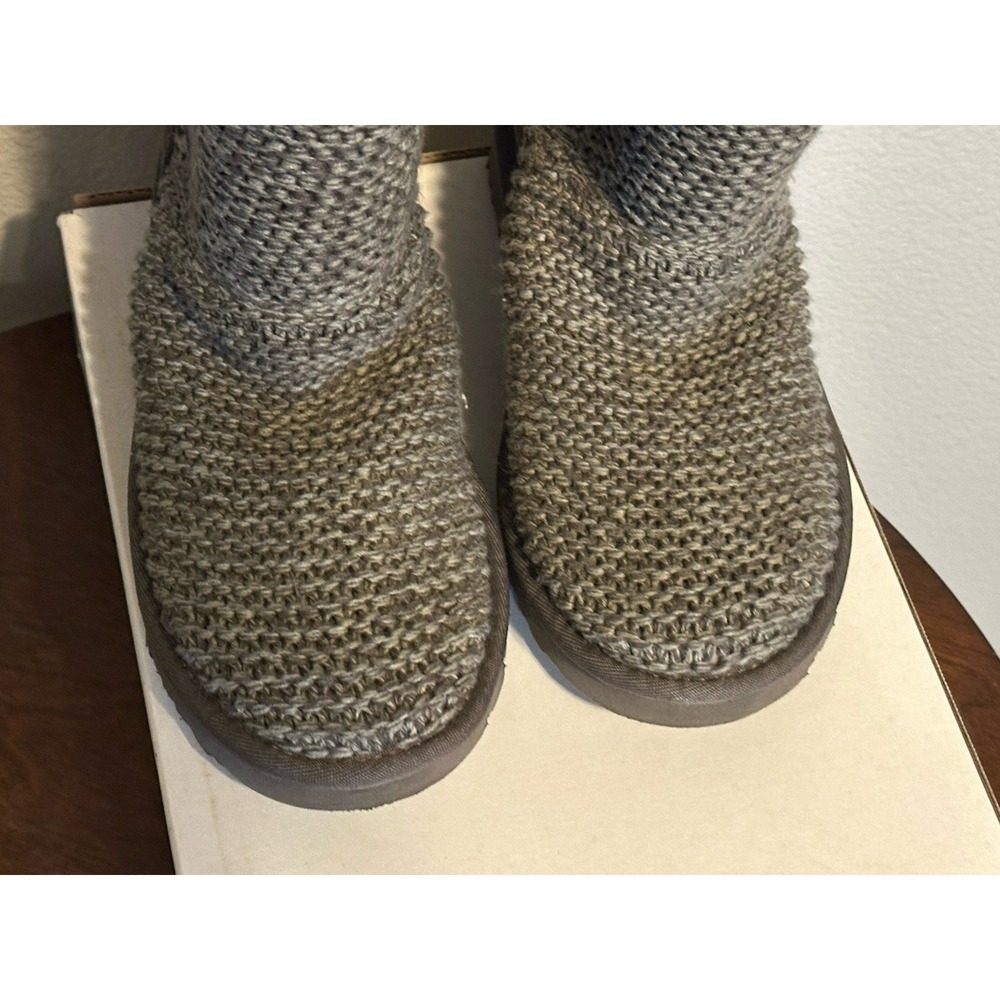 New UGG Australia Purl Cardy Knit Winter Boots UGGPURE Womens's US 6 EU 37 Gray - Picture 4 of 13